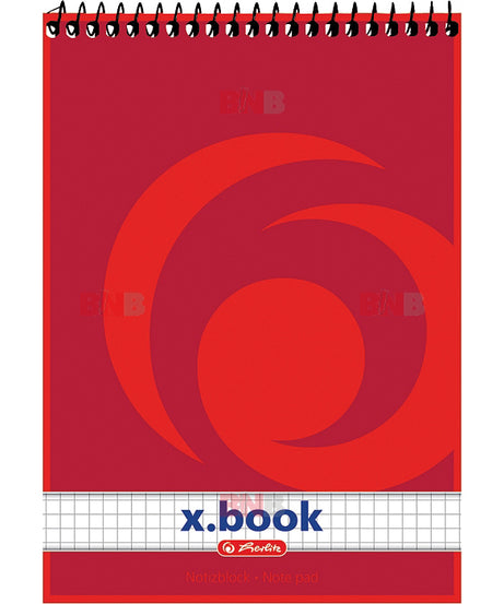 Bloc notes cu spira A7, 50 file, matematica, x.book Herlitz