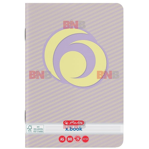 Caiet A5, 80 file, dictando, Rainbow, div. modele Herlitz