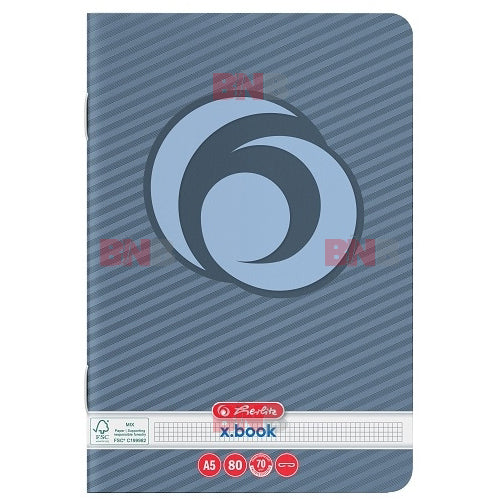 Caiet A5, 80 file, matematica, Rainbow, div. modele Herlitz