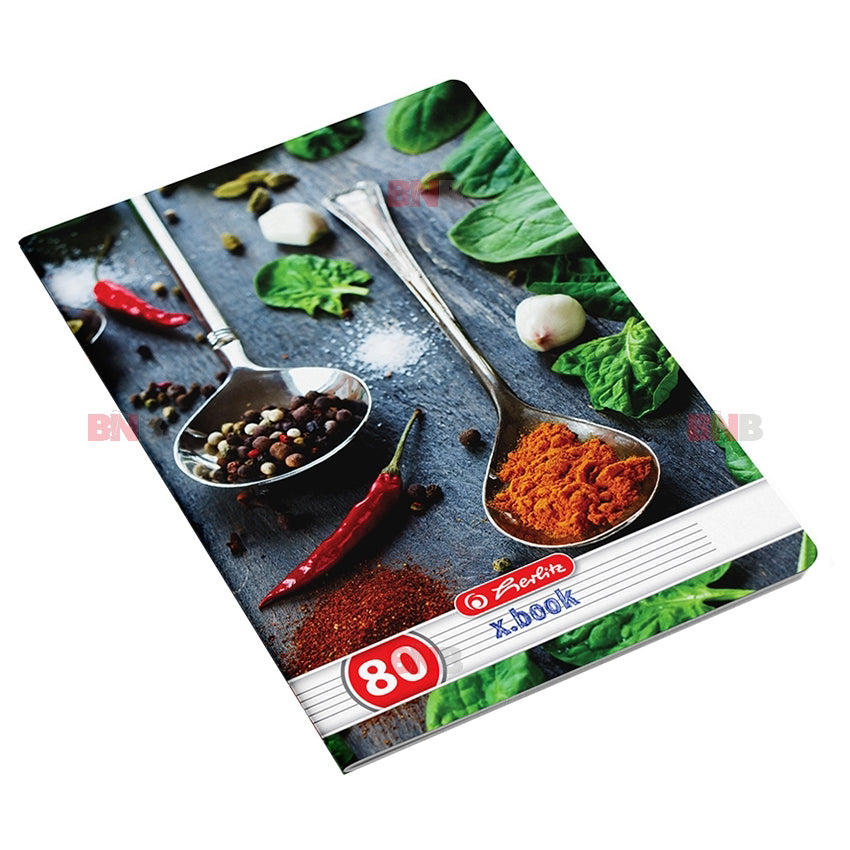 Caiet A5, 80 file, dictando, Spices, div. modele Herlitz