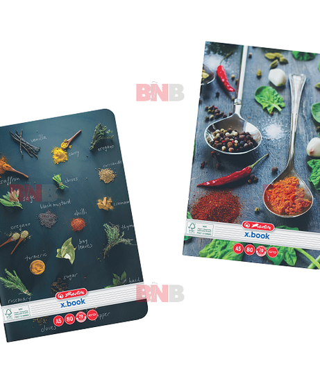Caiet A5, 80 file, dictando, Spices, div. modele Herlitz