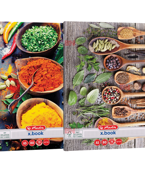 Caiet A5, 80 file, matematica, Spices, div. modele Herlitz