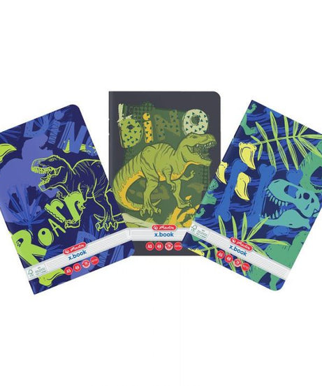 Caiet A5, 48 file, dictando, Dino Mania, div. modele Herlitz
