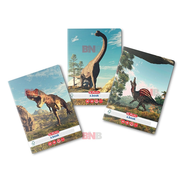 Caiet A5, 48 file, matematica, Dino Mania, div. modele Herlitz