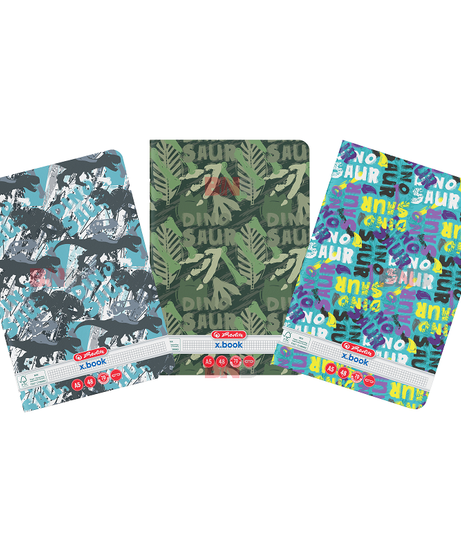 Caiet A5, 48 file, matematica, Dino Mania, div. modele Herlitz