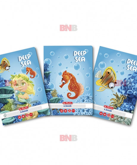 Caiet A5, 48 file, matematica, Deep Sea, div. modele Herlitz