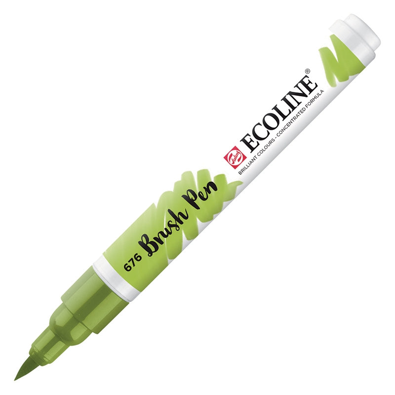Carioci Ecoline Brush Pen - Spring green -  din categoria , util pentru elevi, studenti si profesori, produs original disponibil din stoc