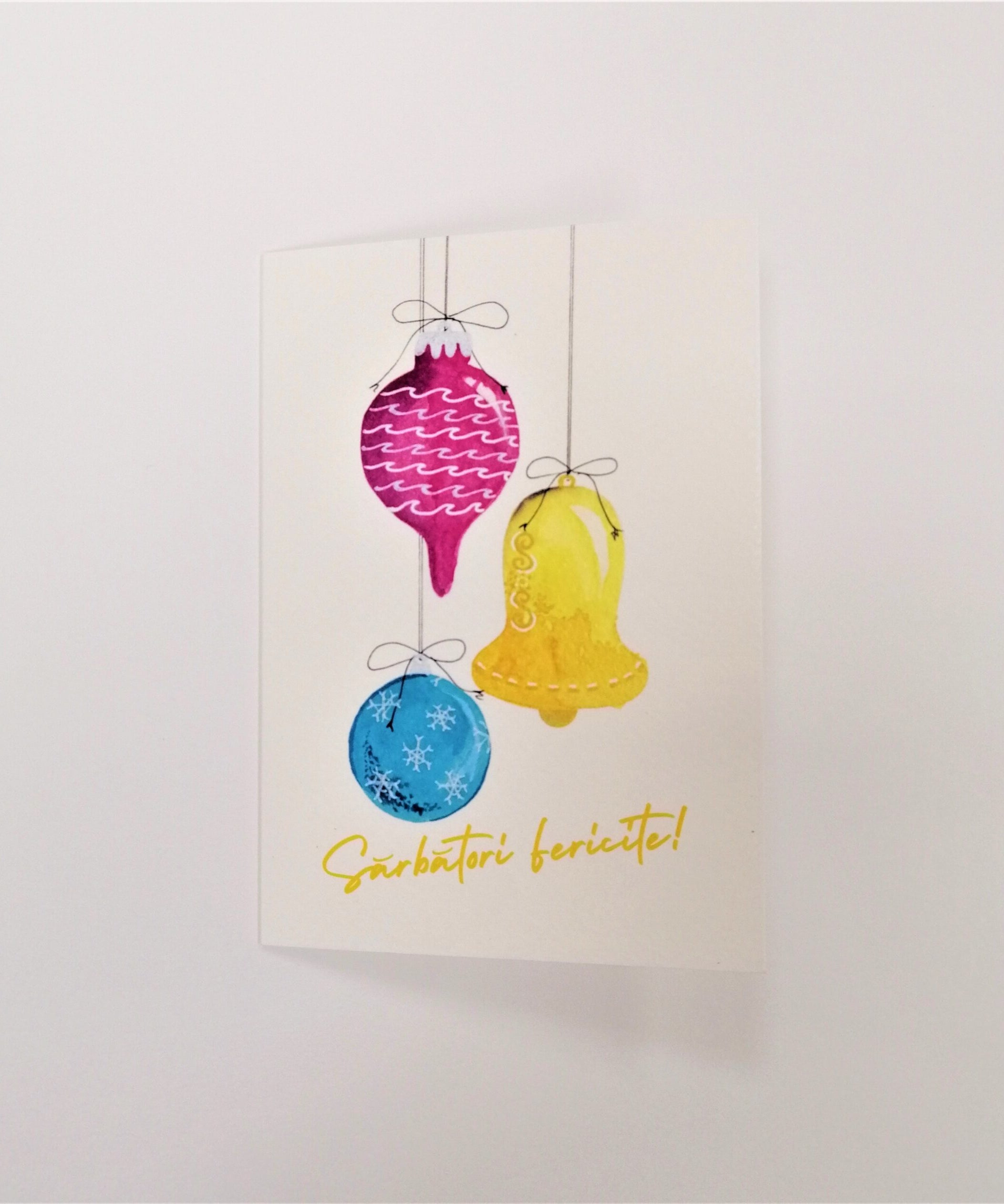 felicitare sarbatori globuri