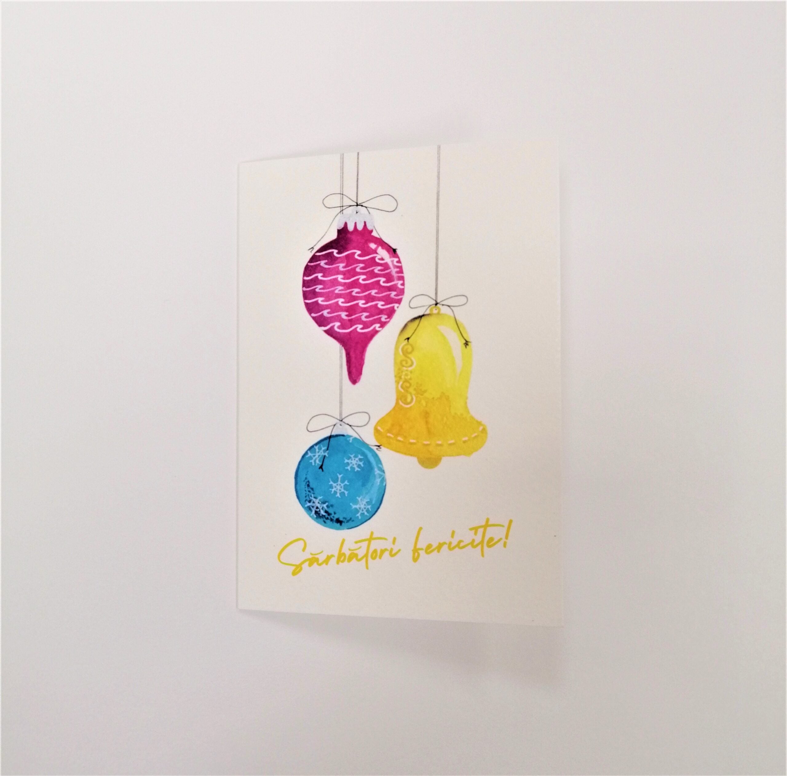 felicitare sarbatori globuri