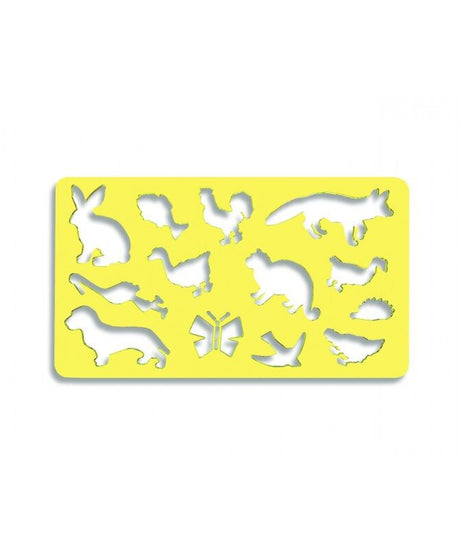 Sablon plastic animale 12x21 cm - 13 animale diverse -  din categoria , ideal pentru scoala si teme zilnice, pret avantajos in magazin online