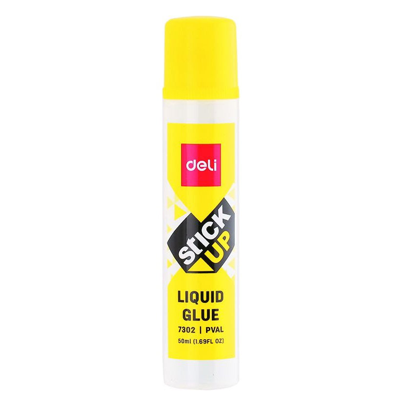 Lipici lichid Deli 125 ml, adeziv transparent și curat, ideal pentru lipirea hârtiei, cartonului, fotografiilor și materialelor de craft. Perfect pentru activități școlare, birou și proiecte DIY, lipiciul Deli se aplică ușor și asigură o lipire uniformă și rezistentă.
