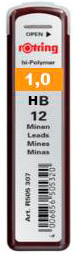 Mine Rotring pentru creion mecanic, rezerve de grafit profesionale de înaltă calitate, ideale pentru desen tehnic, schițe și scris precis. Minele Rotring oferă rezistență optimă la rupere, trasare uniformă și intensitate constantă a culorii. Compatibile cu toate creioanele mecanice Rotring și alte branduri standard.