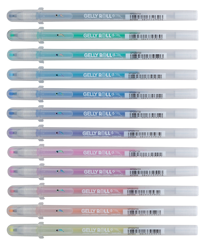 Acuarella - culori acrilice, accesorii papetarie, pensule, carioci si markere etc Pix Sakura Gelly Roll Stardust - Blue Sparkle - Pix cu sclipici Sakura Gelly Roll Stardust din categoria Office Supplies > Office Instruments > Writing & Drawing Instruments > Pens & Pencils > Pens > Gel Pens, potrivit pentru uz profesional si hobby, alegere inspirata pentru papetarie moderna