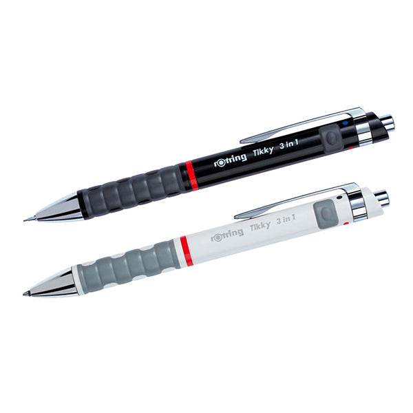 Rotring Tikky Multipen 1 – pix multifuncțional cu două culori de cerneală și portamină, design ergonomic și precizie germană.