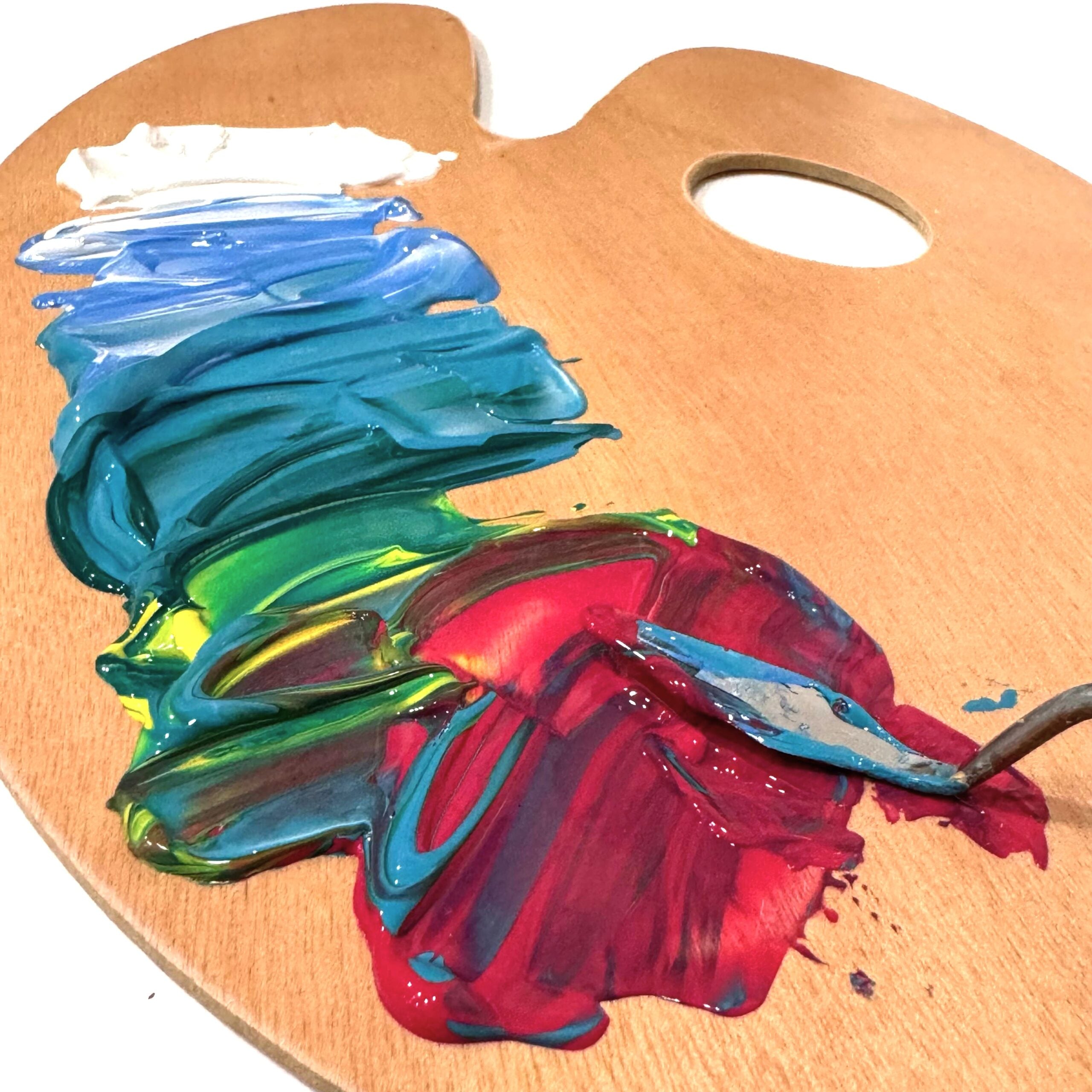 Paleta din lemn ovala 20x30cm SinoArt