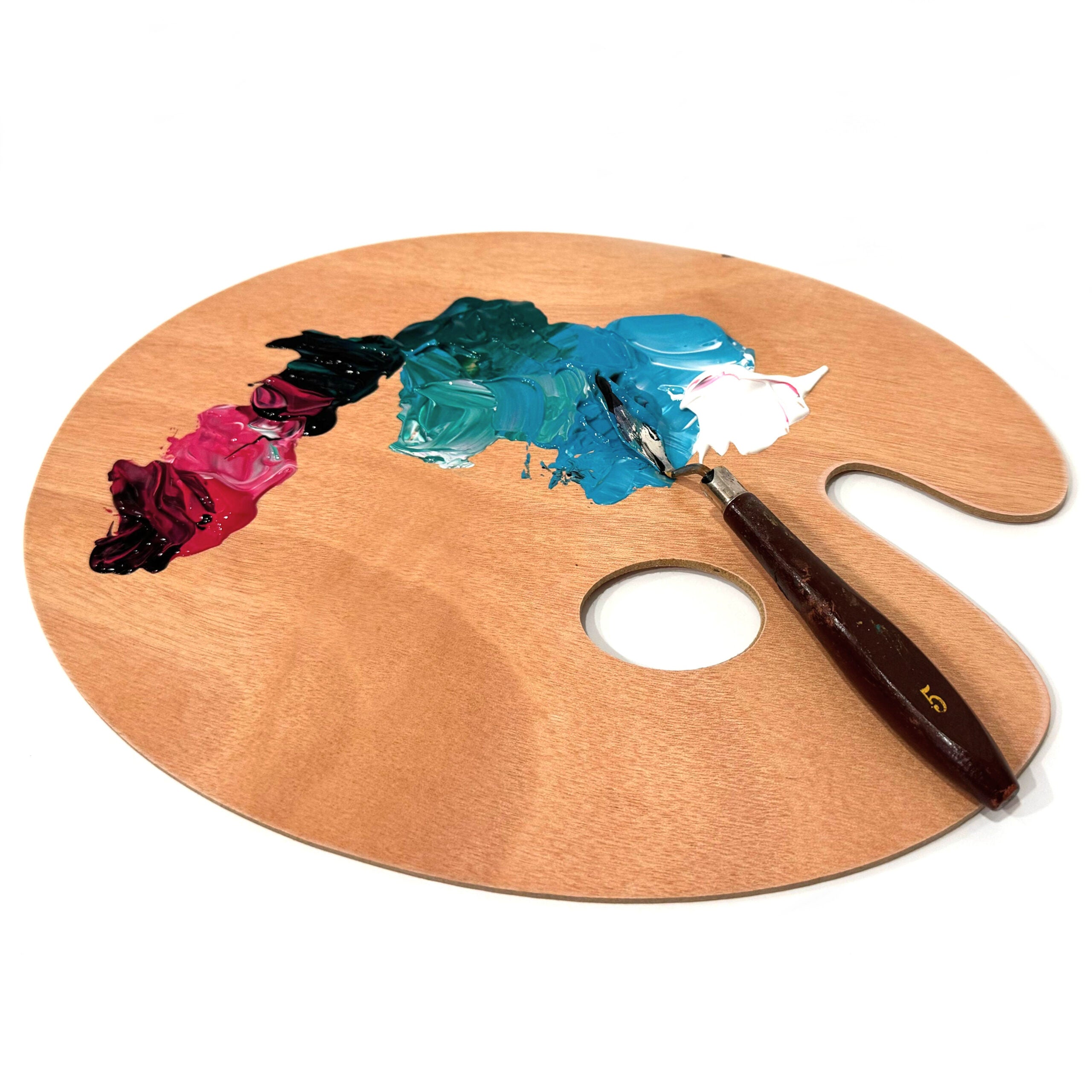 Paleta din lemn ovala 25x30cm SinoArt