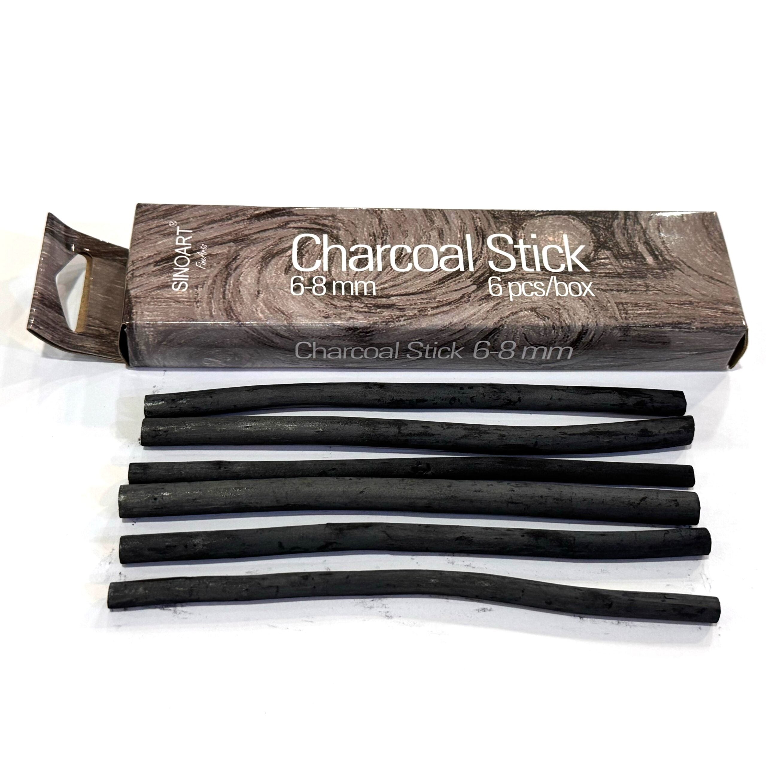 Carbune natural desen 6-8mm 6 buc/set SinoArt