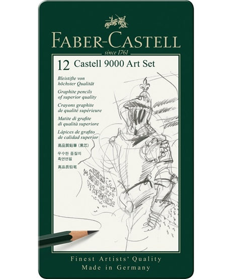 Acuarella - culori acrilice, accesorii papetarie, pensule, carioci si markere etc Seturi 12 creioane Castell 9000 Design Set - Set 12 creioane grafit Faber-Castell 9000 din categoria Office Supplies > Office Instruments > Writing & Drawing Instruments > Pens & Pencils > Pencils > Art Pencils, potrivit pentru uz profesional si hobby, disponibil online cu livrare rapida