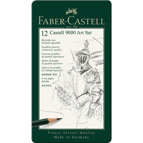 Acuarella - culori acrilice, accesorii papetarie, pensule, carioci si markere etc Seturi 12 creioane Castell 9000 Design Set - Set 12 creioane grafit Faber-Castell 9000 din categoria Office Supplies > Office Instruments > Writing & Drawing Instruments > Pens & Pencils > Pencils > Art Pencils, potrivit pentru uz profesional si hobby, disponibil online cu livrare rapida