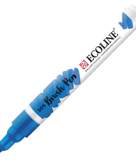 Carioci Ecoline Brush Pen - Sky blue (cyan) -  din categoria , util pentru elevi, studenti si profesori, calitate premium pentru rezultate excelente