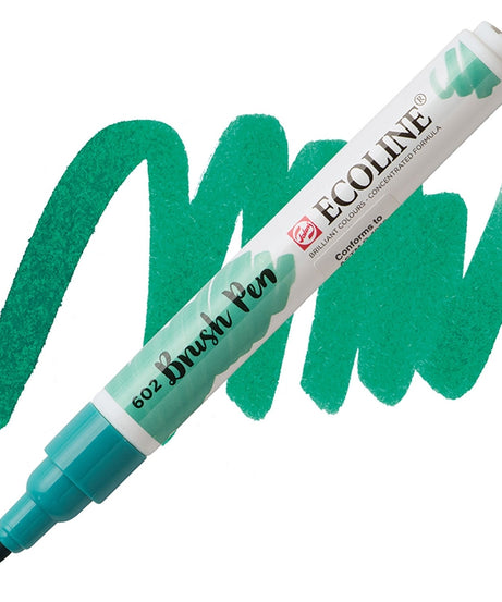 Carioci Ecoline Brush Pen - Bronze green -  din categoria , ideal pentru scoala si teme zilnice, produs original disponibil din stoc