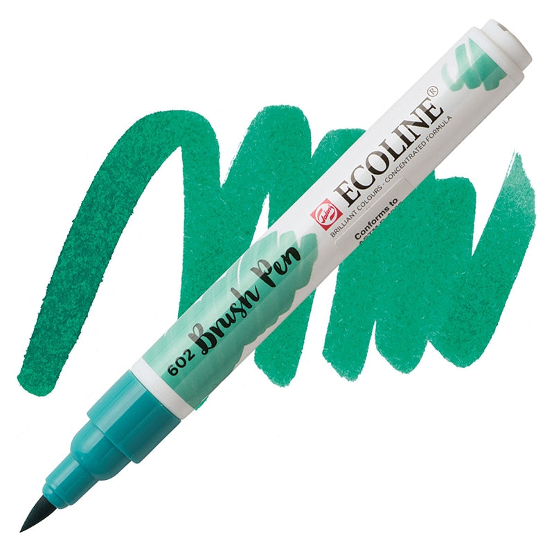 Carioci Ecoline Brush Pen - Bronze green -  din categoria , ideal pentru scoala si teme zilnice, produs original disponibil din stoc