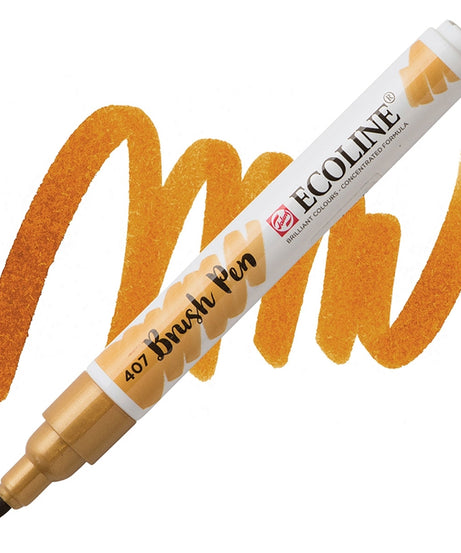 Carioci Ecoline Brush Pen - Saffron yellow -  din categoria , potrivit pentru uz profesional si hobby, disponibil online cu livrare rapida