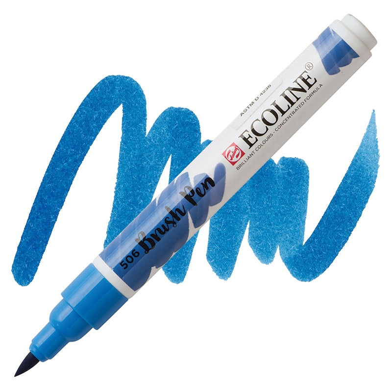 Carioci Ecoline Brush Pen - Ultramarine light -  din categoria , perfect pentru birou si organizare eficienta, pret avantajos in magazin online