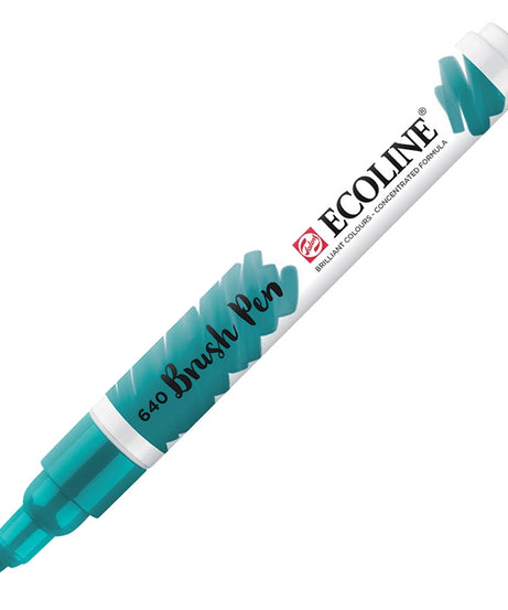 Carioci Ecoline Brush Pen - Turquoise blue -  din categoria , perfect pentru birou si organizare eficienta, pret avantajos in magazin online