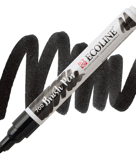 Carioci Ecoline Brush Pen - Deep grey -  din categoria , excelent pentru proiecte artistice si craft, produs original disponibil din stoc