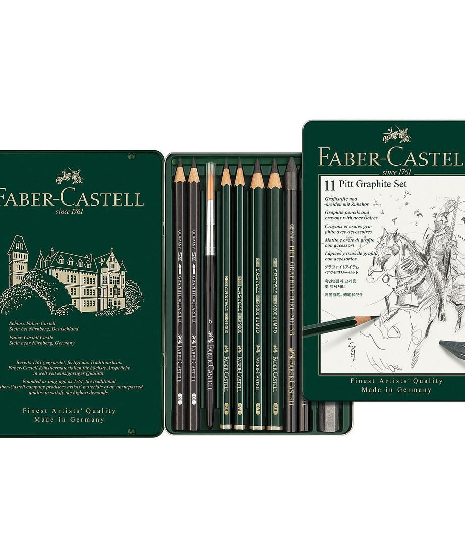 Acuarella - culori acrilice, accesorii papetarie, pensule, carioci si markere etc - Set Faber Castell Pitt Monochrome Graphite 11 buc din categoria , recomandat pentru desen si activitati creative, pret avantajos in magazin online