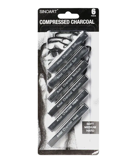Acuarella - culori acrilice, accesorii papetarie, pensule, carioci si markere etc - Set Cărbune Diverse Tării SinoArt din categoria Office Supplies > Office Instruments > Writing & Drawing Instruments > Art Charcoals > Compressed Charcoals, excelent pentru proiecte artistice si craft, disponibil online cu livrare rapida