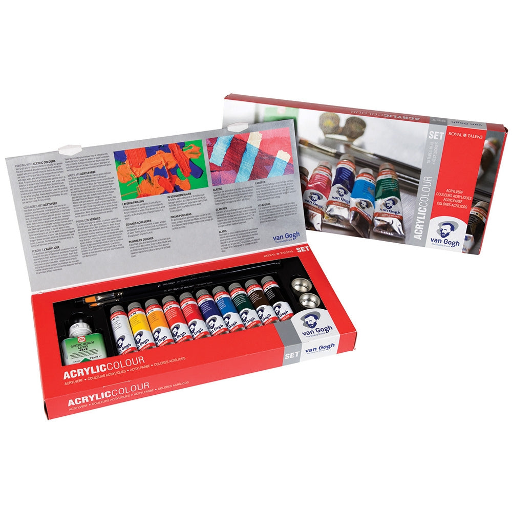 Set culori acrilice Van Gogh 22820506 – vopsele acrilice de calitate superioară Royal Talens, ideale pentru artiști și studenți.