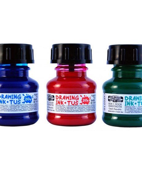 Acuarella - culori acrilice, accesorii papetarie, pensule, carioci si markere etc Tus pt. desen Koh I Noor - Alb - Tus de desen Koh I Noor din categoria Arts & Entertainment > Hobbies & Creative Arts > Arts & Crafts > Art & Crafting Materials > Craft Paint, Ink & Glaze > Art Ink > Drawing Ink, excelent pentru proiecte artistice si craft, calitate premium pentru rezultate excelente