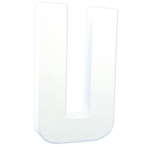 Litere 21 cm din carton presat - litera U -  din categoria , potrivit pentru uz profesional si hobby, alegere inspirata pentru papetarie moderna