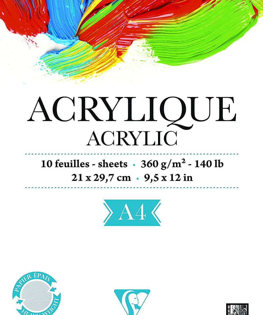 Bloc desen pentru acrilice Clairefontaine