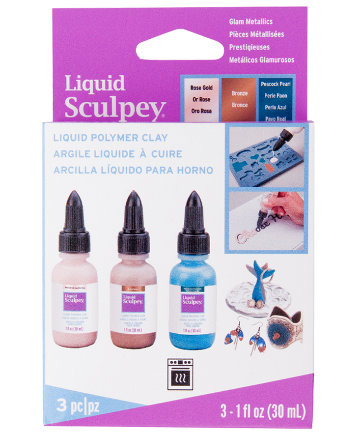 Set Liquid Sculpey Glam Metallics