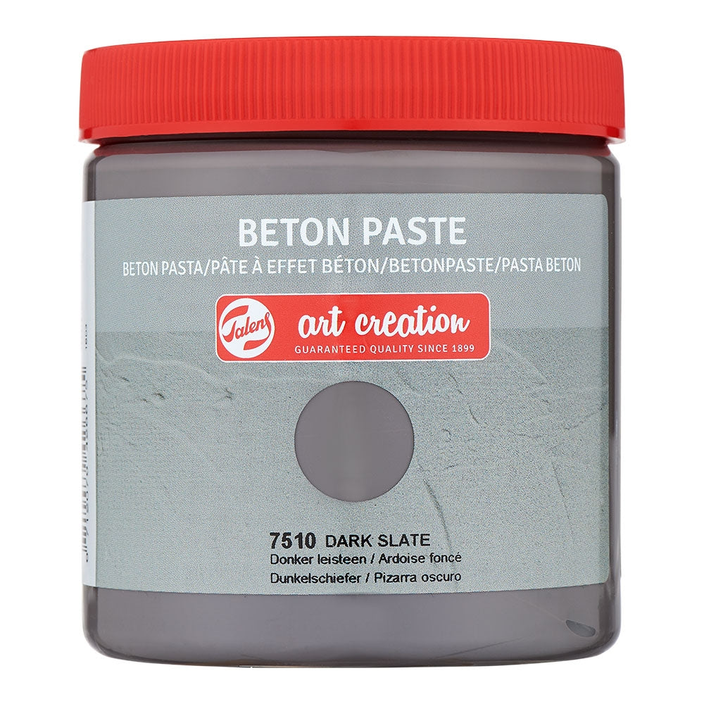 Beton Paste Talens Art Creation – pastă acrilică cu efect de beton, ideală pentru pictură decorativă, reliefuri, artă abstractă, proiecte creative și tehnici mixte cu textură realistă.