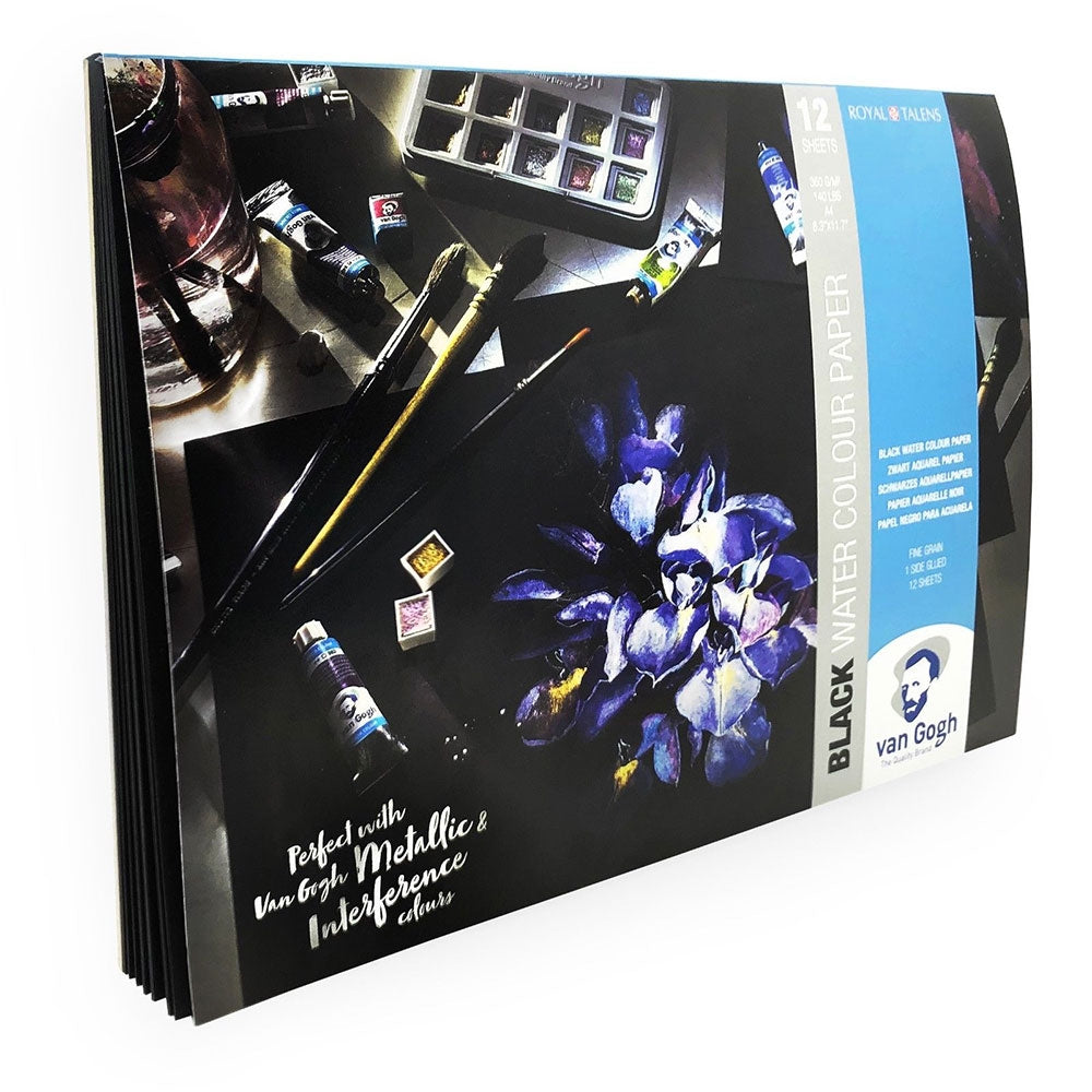 Bloc acuarela Van Gogh cu hartie neagra 360 gr.
