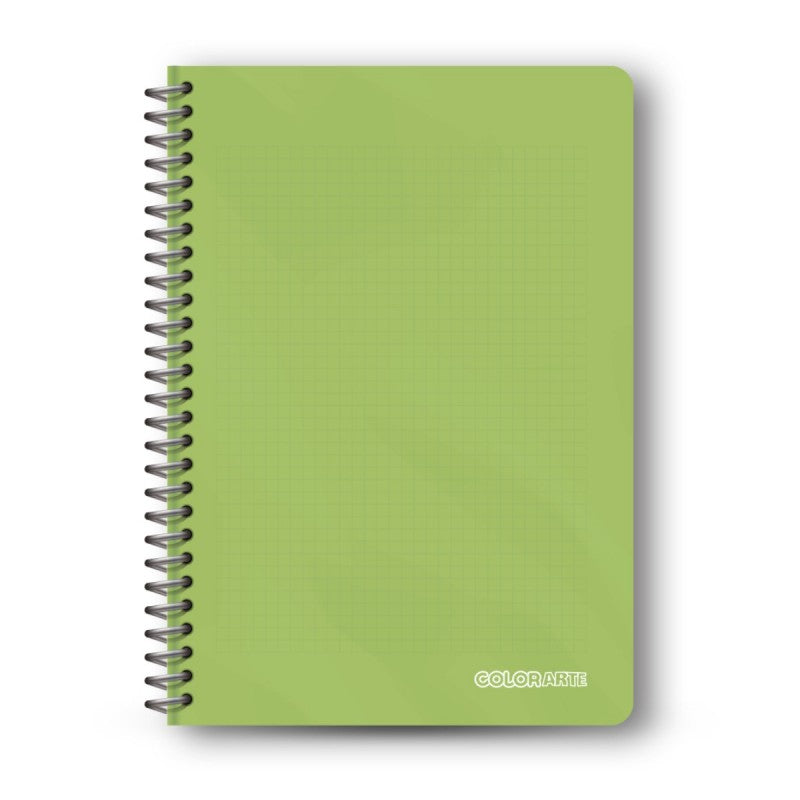 Caiet A4, 80 file, matematica, cu spirala, coperta plastic 350microni, 70g/mp Colorarte