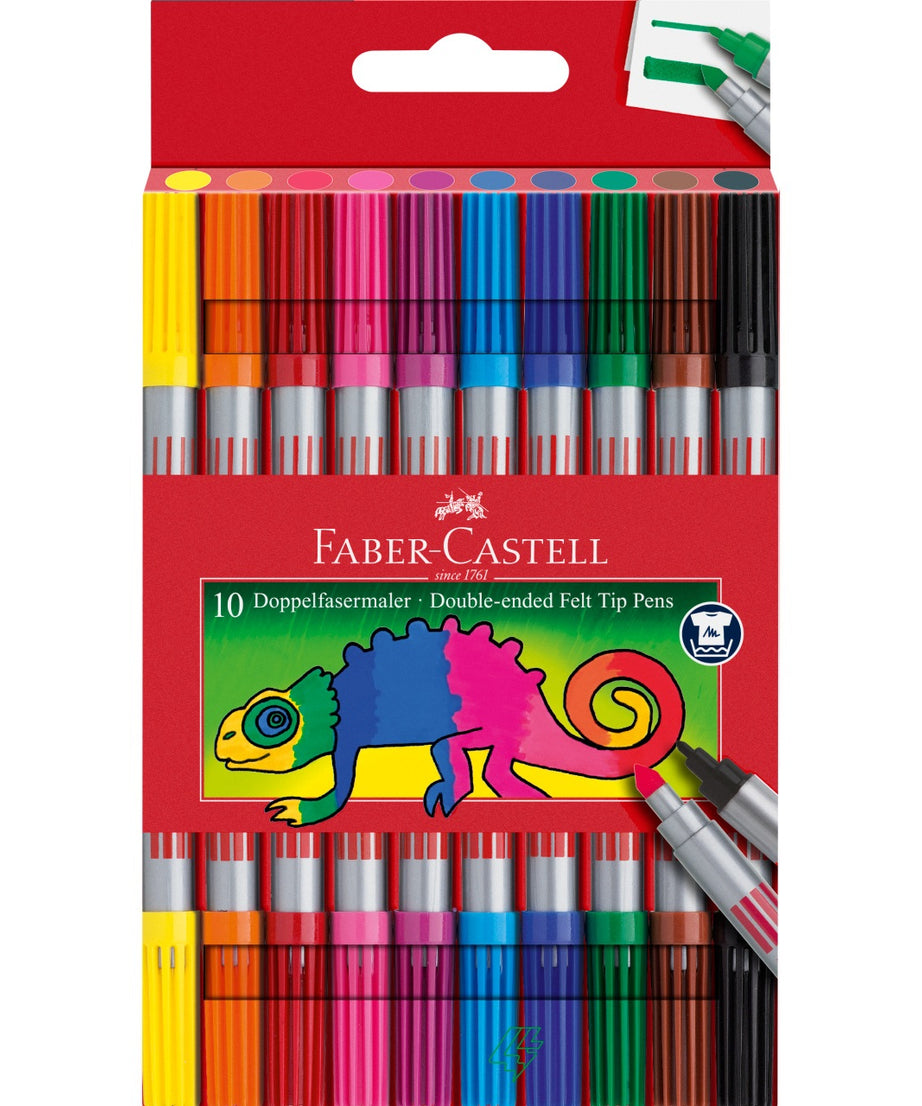 Carioci cu 2 capete 10 culori Faber-Castell