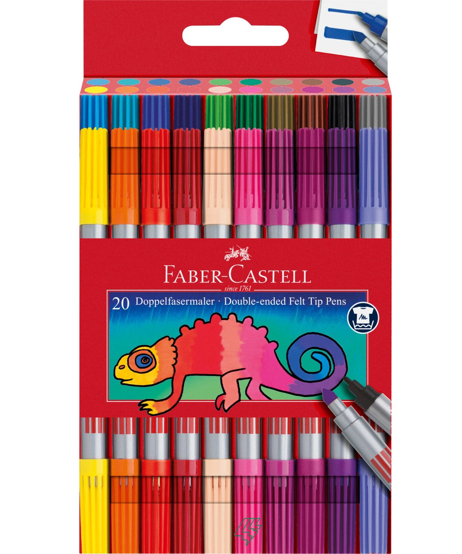 Carioci cu 2 capete 20 culori Faber-Castell