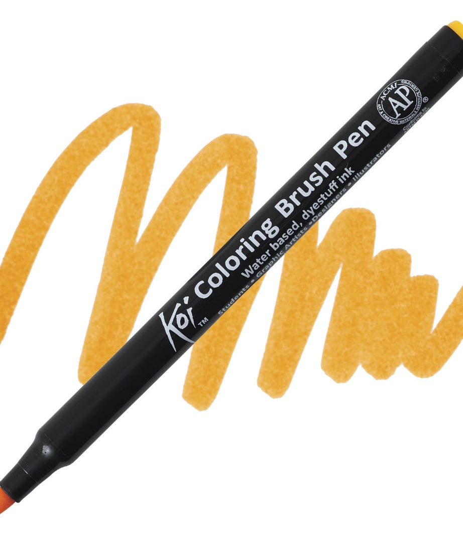 Carioci Sakura Koi Color Brush - Orange -  din categoria , ideal pentru scoala si teme zilnice, alegere inspirata pentru papetarie moderna