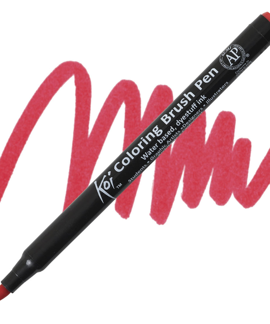 Carioci Sakura Koi Color Brush - Red -  din categoria , recomandat pentru desen si activitati creative, disponibil online cu livrare rapida