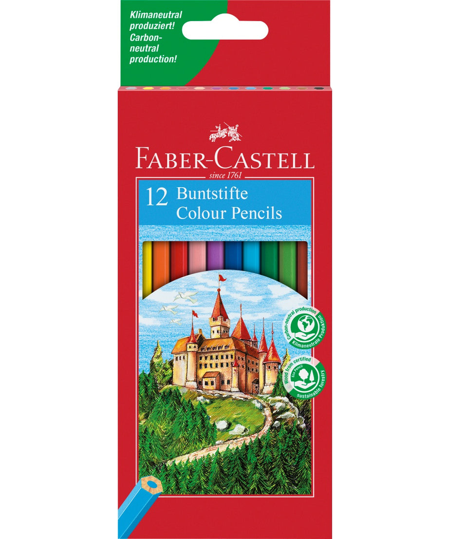 Creioane colorate set 12 culori Faber-Castell