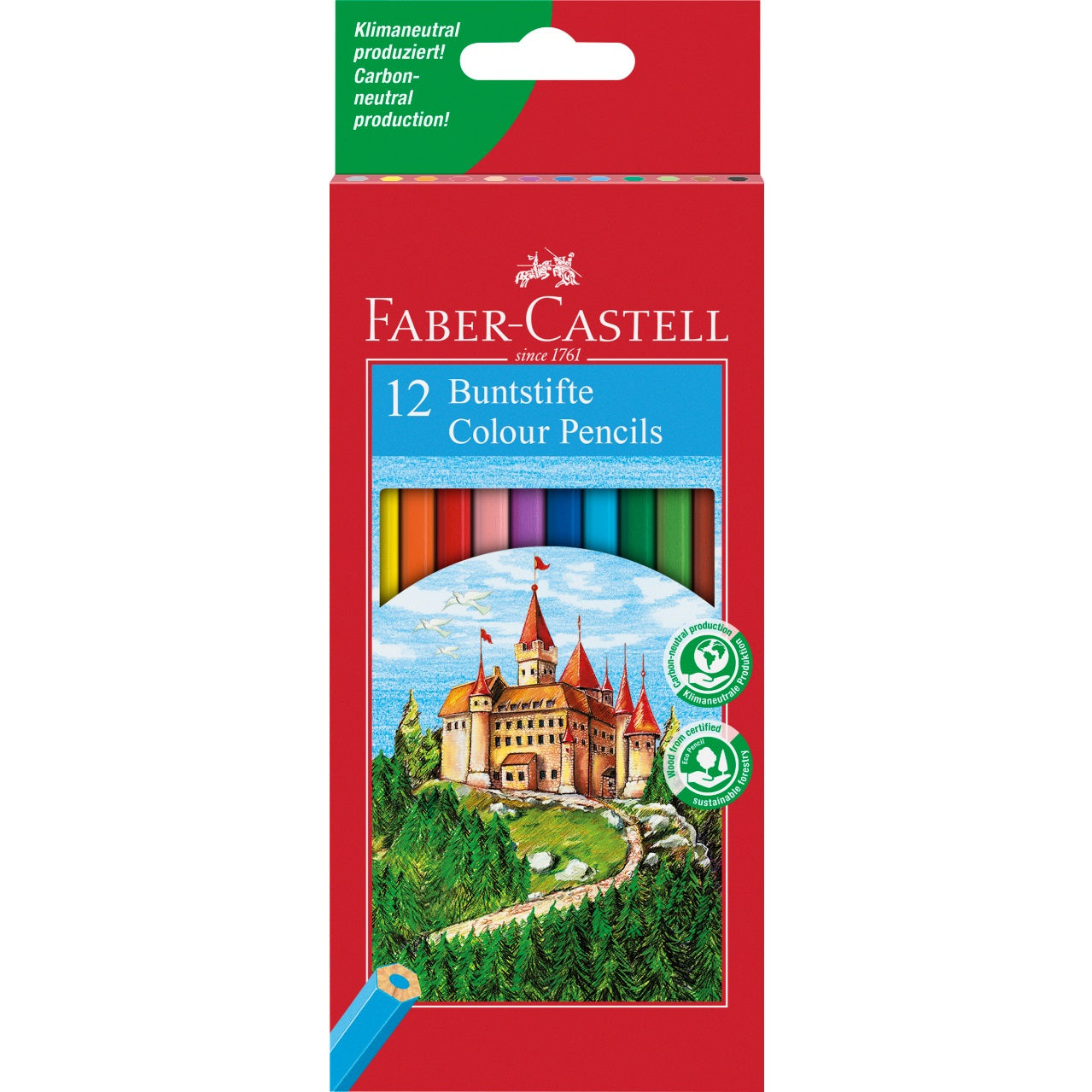 Creioane colorate set 12 culori Faber-Castell