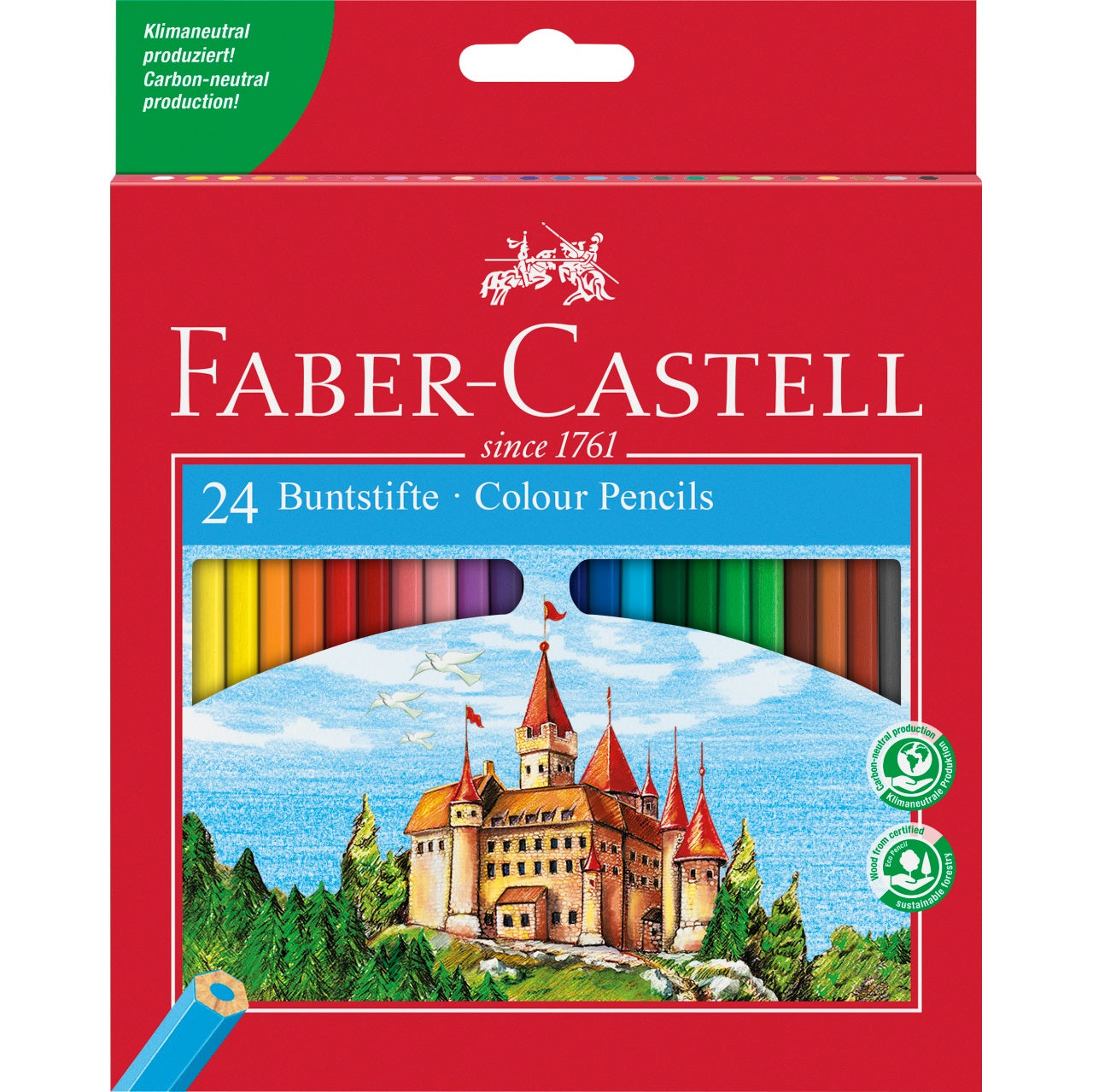 Creioane colorate set 24 culori Faber-Castell