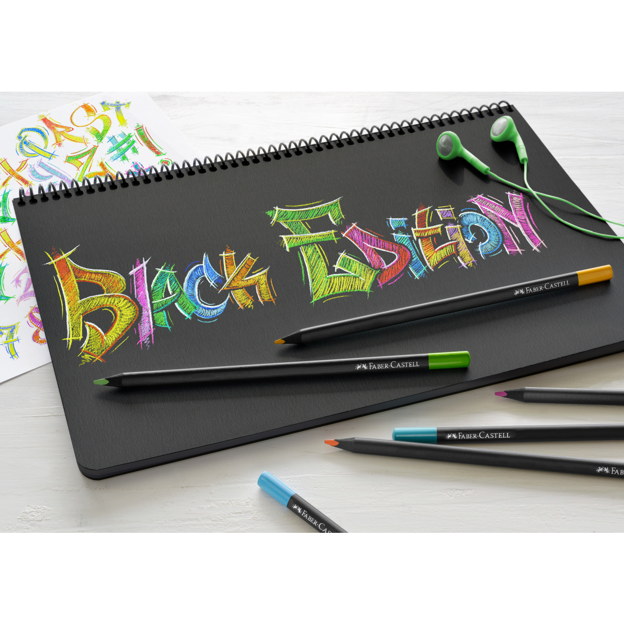 Creioane colorate set 36 culori Black Edition Faber-Castell