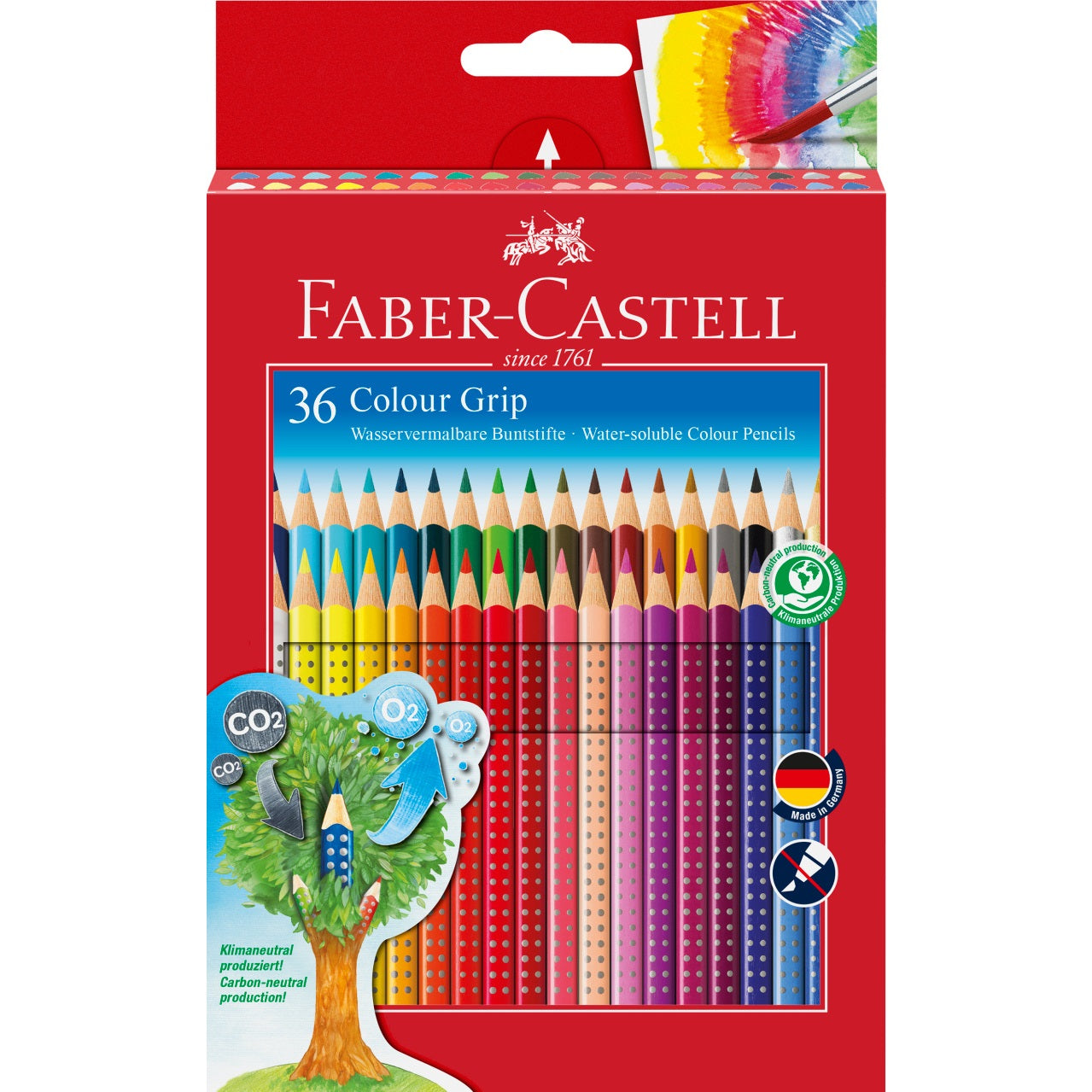 Creioane colorate set 36 culori grip 2001 Faber-Castell