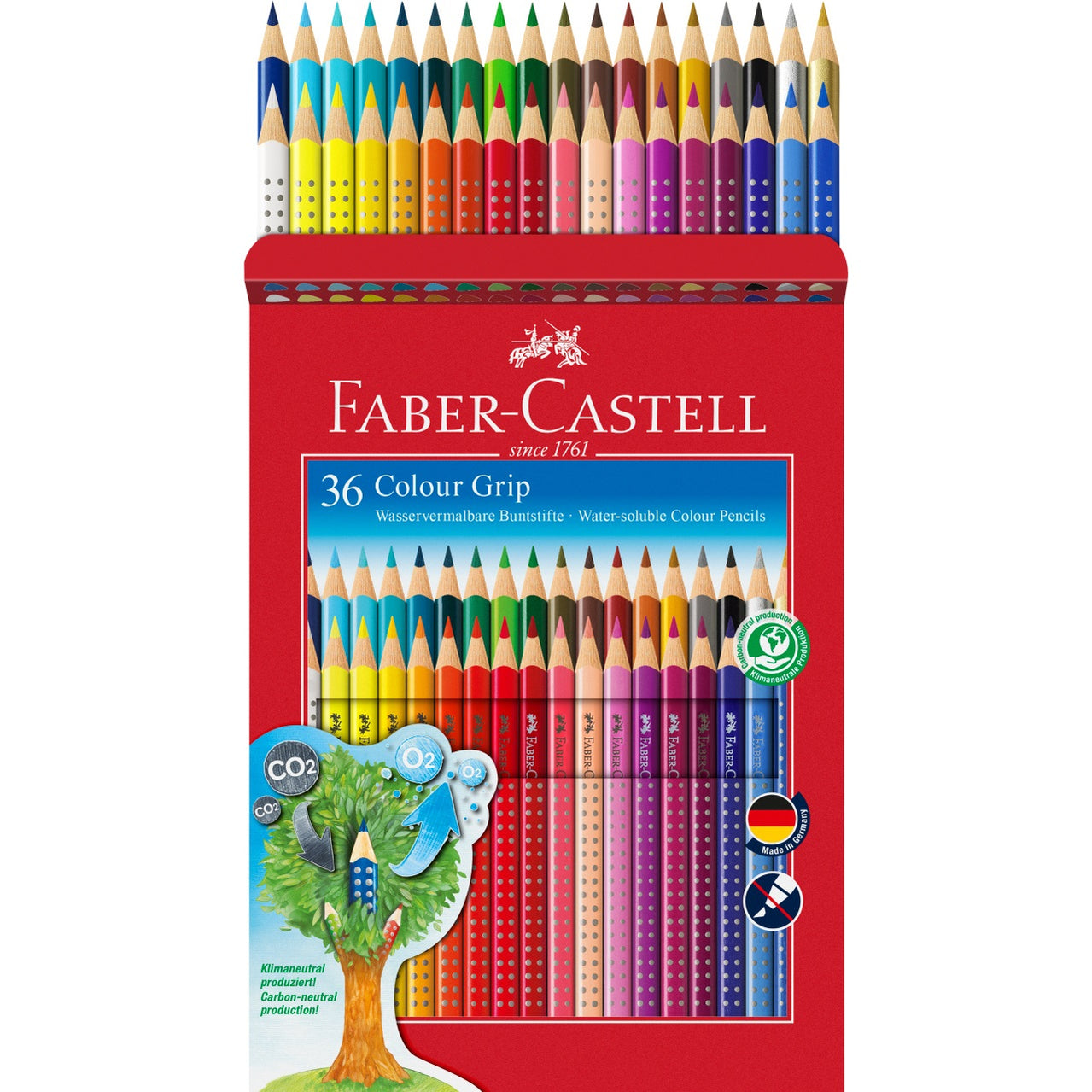 Creioane colorate set 36 culori grip 2001 Faber-Castell